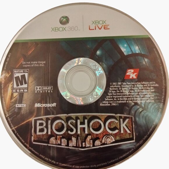 BioShock Xbox 360 Game Disc Mature Games - Picture 3 of 7